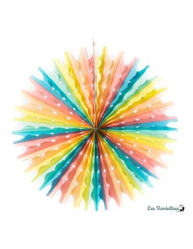 3 Rosaces En Papier Pastels Multicolores 1 3 Rosaces En Papier Pastels Multicolores