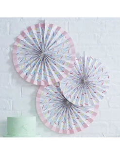 3 Rosaces Motifs Plumetis Pastels