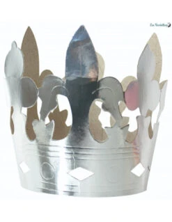 4 Couronnes Princesse Argent En Carton