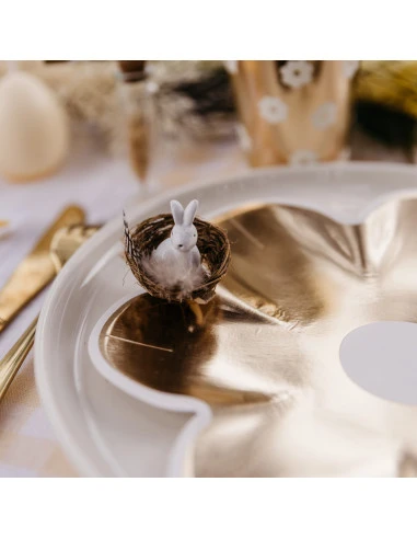 4 Epingles Lapin Déco Dans Un Nid 2 4 Epingles Lapin Déco Dans Un Nid – Image 2