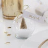 4 Marque Places Boule De Noel Neige & Sapin Doré