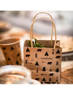 4 Mini Sacs Cadeaux Invités Indiens Et Animaux -Déco Festive Soldes 4 mini sacs cadeaux invites indiens et animaux 2