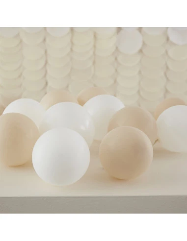 40 Petits Ballons Blancs & Beiges 13Cms 1 40 Petits Ballons Blancs & Beiges 13Cms