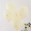 5 Ballons Jaunes Pastel Avec Marguerites