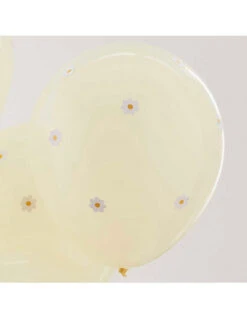 5 Ballons Jaunes Pastel Avec Marguerites 5 5 Ballons Jaunes Pastel Avec Marguerites -Déco Festive Soldes 5 ballons jaunes pastel avec marguerites 2