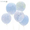 5 Ballons Transparents Avec Fleurs Pastels