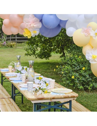 5 Ballons Transparents Avec Fleurs Pastels 4 5 Ballons Transparents Avec Fleurs Pastels – Image 4