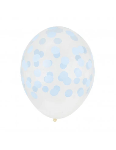5 Ballons Transparents Imprimés Pois Bleu Ciel My Little Day 4 5 Ballons Transparents Imprimés Pois Bleu Ciel My Little Day – Image 4