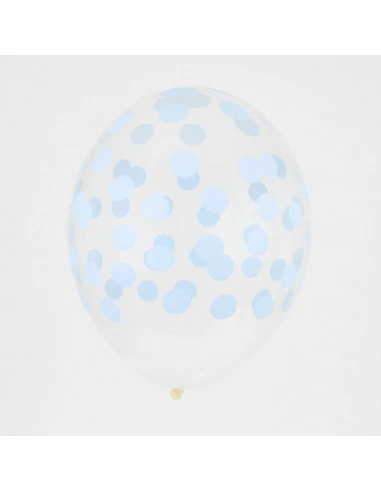 5 Ballons Transparents Imprimés Pois Bleu Ciel My Little Day 1 5 Ballons Transparents Imprimés Pois Bleu Ciel My Little Day