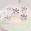 5 Bougies Têtes De Licorne Pastels