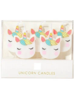 5 Bougies Têtes De Licorne Pastels -Déco Festive Soldes 5 bougies tetes de licorne pastels 3