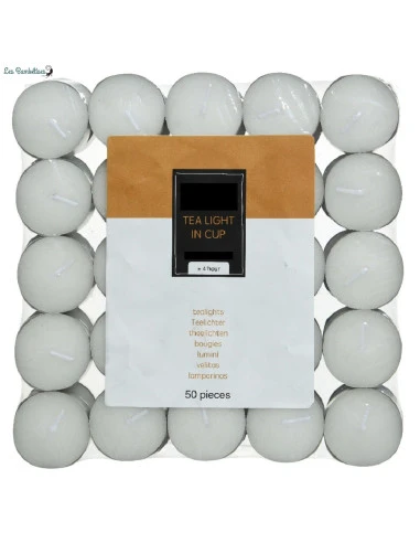 50 Bougies Chauffe Plat Cire Blanche 1 50 Bougies Chauffe Plat Cire Blanche