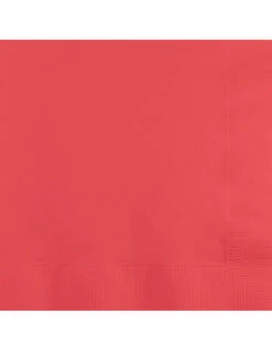 50 Serviettes En Papier Couleur Corail