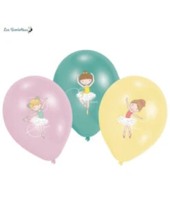 6 Ballons Danseuses Pastels En Latex