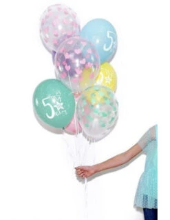 6 Ballons Transparents Imprimés Coeurs Rose Pastel -Déco Festive Soldes 6 ballons transparents imprimes coeurs rose pastel 2