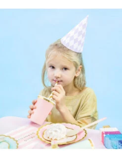 6 Chapeaux Pointus Losanges Pastels -Déco Festive Soldes 6 chapeaux pointus losanges pastels 5