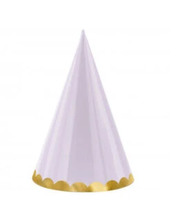 6 Chapeaux Pointus Pastels Bordure Dorée -Déco Festive Soldes 6 chapeaux pointus pastels bordure doree 3