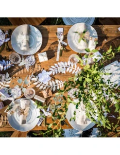 6 Feuilles Fougères Et Eucalyptus Ivoire Et Or -Déco Festive Soldes 6 feuilles fougeres et eucalyptus ivoire et or 2