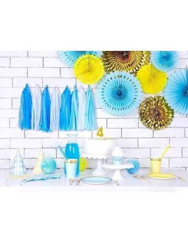 6 Gobelets Bleu Pastel Bordure Dorée 5 6 Gobelets Bleu Pastel Bordure Dorée – Image 5