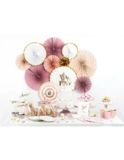 6 Gobelets Rose Pastel Bordure Dorée -Déco Festive Soldes 6 gobelets rose pastel bordure doree 5