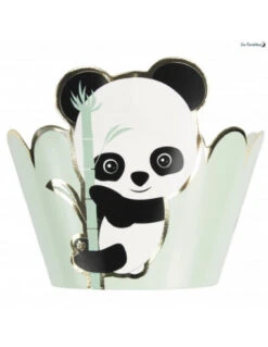 6 Habillages Caissettes Cupcakes Panda -Déco Festive Soldes 6 habillages caissettes cupcakes panda 4