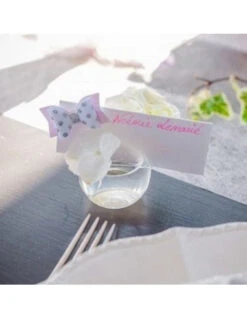 6 Noeuds Papillons Adhésifs Blancs, Rose Pastel Touche Argent -Déco Festive Soldes 6 noeuds papillons adhesifs blancs rose pastel touche argent 2