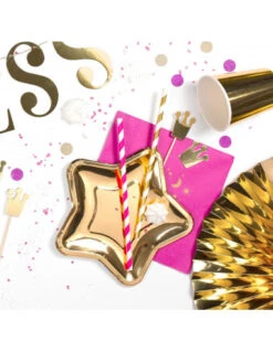 6 Petites Assiettes Etoiles Dorées