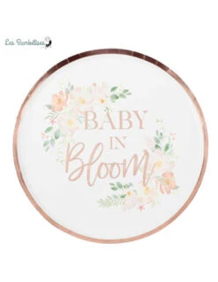 8 Assiettes Baby In Bloom Rose Gold