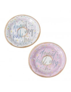 Déco Festive Soldes -Déco Festive Soldes 8 assiettes donuts avec touche irisee 1