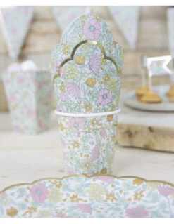 8 Assiettes En Carton Imprimées Fleurs Shabby -Déco Festive Soldes 8 assiettes en carton imprimees fleurs shabby 3