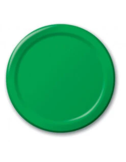 8 Assiettes En Carton Vert 23 Cms