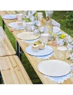 8 Assiettes Thème Fleurs Pastels -Déco Festive Soldes 8 assiettes theme fleurs pastels 2