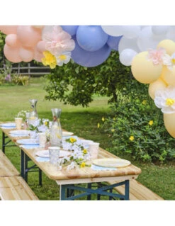 8 Assiettes Thème Fleurs Pastels -Déco Festive Soldes 8 assiettes theme fleurs pastels 3