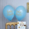 8 Ballons Bleus écriture "Baby Shower"