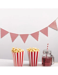 8 Boîtes à Pop Corn Rouges Et Blanches -Déco Festive Soldes 8 boites a gourmandises rouge et blanches 2