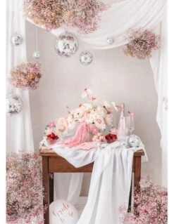 8 Cake Toppers Avec Fleurs En Carton 13 Cms -Déco Festive Soldes 8 cake toppers avec fleurs en carton 13 cms 3