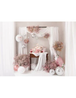 8 Cake Toppers Avec Fleurs En Carton 13 Cms -Déco Festive Soldes 8 cake toppers avec fleurs en carton 13 cms 4