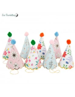 8 Chapeaux Pointus Liberty Avec Pompons