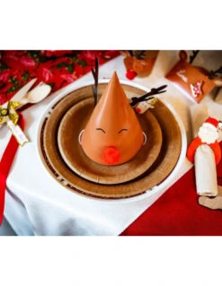 8 Chapeaux Pointus Renne Pompon Rouge