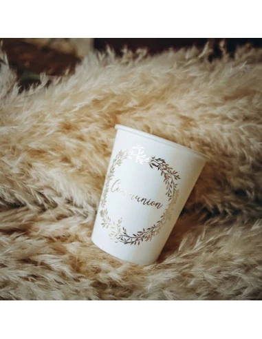 8 Gobelets Communion Champêtre Or 2 8 Gobelets Communion Champêtre Or – Image 2