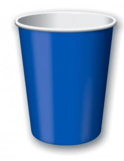 8 Gobelets En Carton Bleu électrique