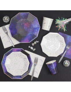 8 Gobelets Imprimé Galaxie -Déco Festive Soldes 8 gobelets imprime galaxie 2