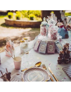 8 Gobelets Roses Blancs Petite Merveille Fille -Déco Festive Soldes 8 gobelets roses blancs petite merveille fille 2