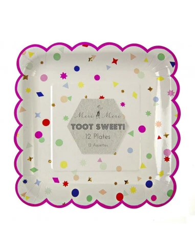 8 Grandes Assiettes Confettis Multicolores Meri Meri 2 8 Grandes Assiettes Confettis Multicolores Meri Meri – Image 2