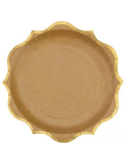 8 Grandes Assiettes Corolle Kraft Et Frise Dorée