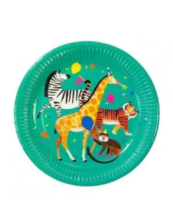 8 Grandes Assiettes La Fête Des Animaux De La Jungle