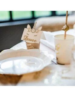 8 Marque Places Licorne Blancs Et Or 7 8 Marque Places Licorne Blancs Et Or -Déco Festive Soldes 8 marque places licorne blancs et or 2