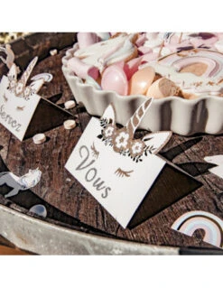 8 Marque Places Licorne Blancs Et Or 9 8 Marque Places Licorne Blancs Et Or -Déco Festive Soldes 8 marque places licorne blancs et or 4