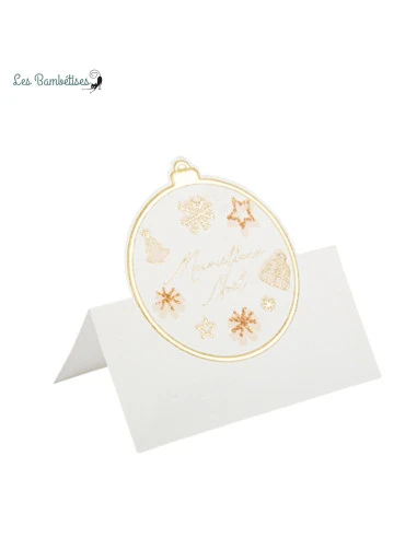 8 Marque Places Merveilleux Noël 7.5 Cms 1 8 Marque Places Merveilleux Noël 7.5 Cms