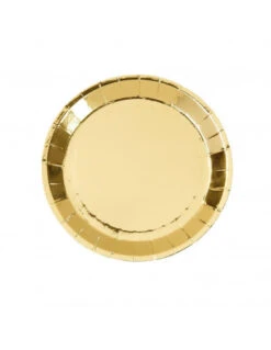 Déco Festive Soldes -Déco Festive Soldes 8 mini assiettes pour petits fours dorees et grises 1